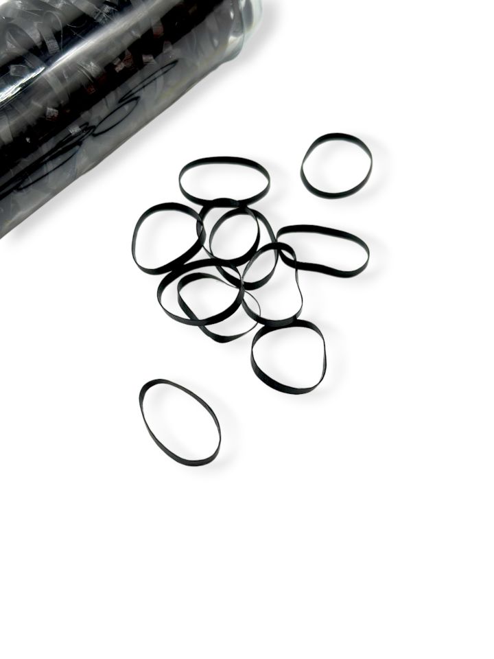 Büyük Perma Lastik Toka 12 Lİ PAKET siyah