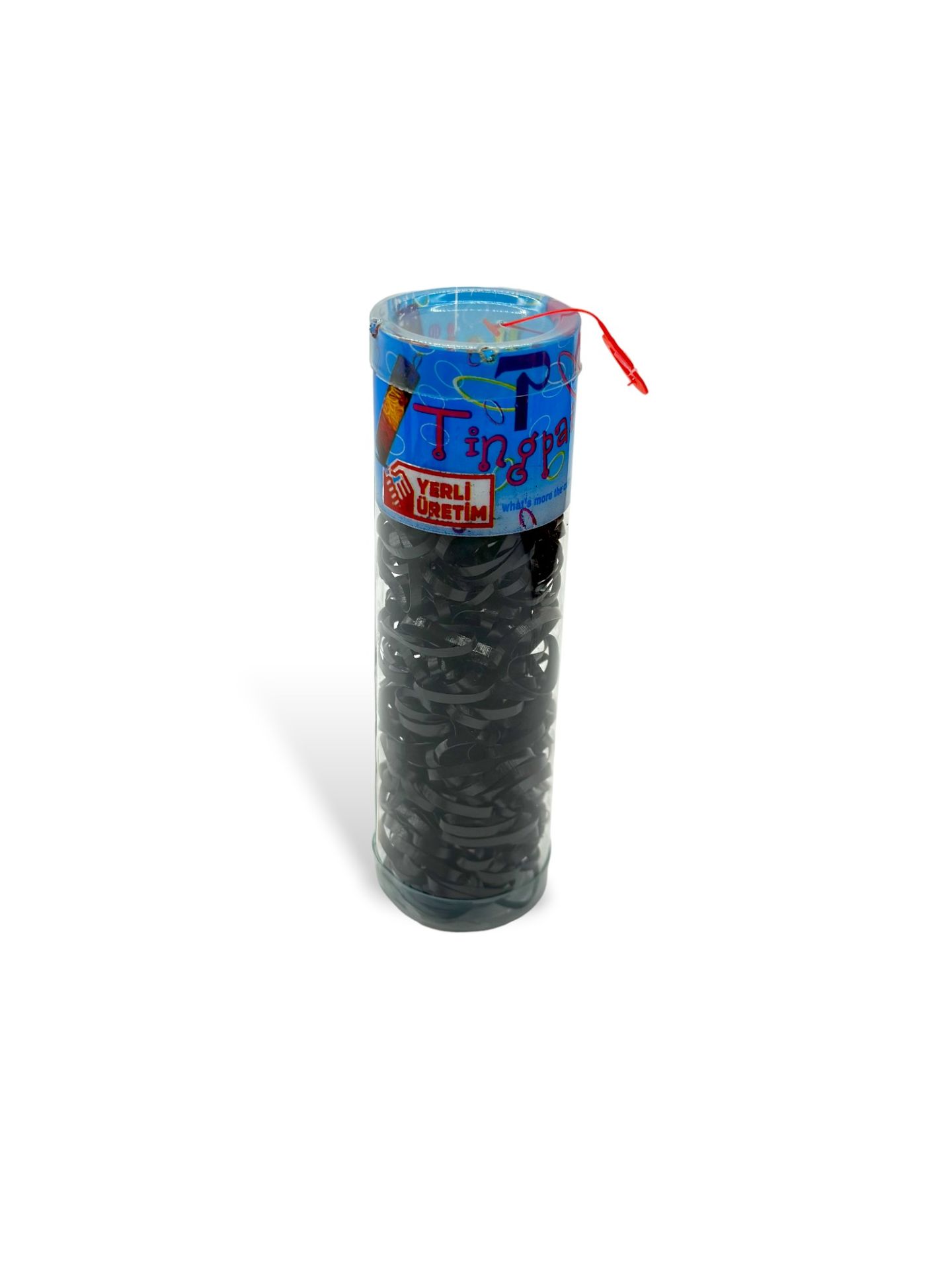 Büyük Perma Lastik Toka 12 Lİ PAKET siyah