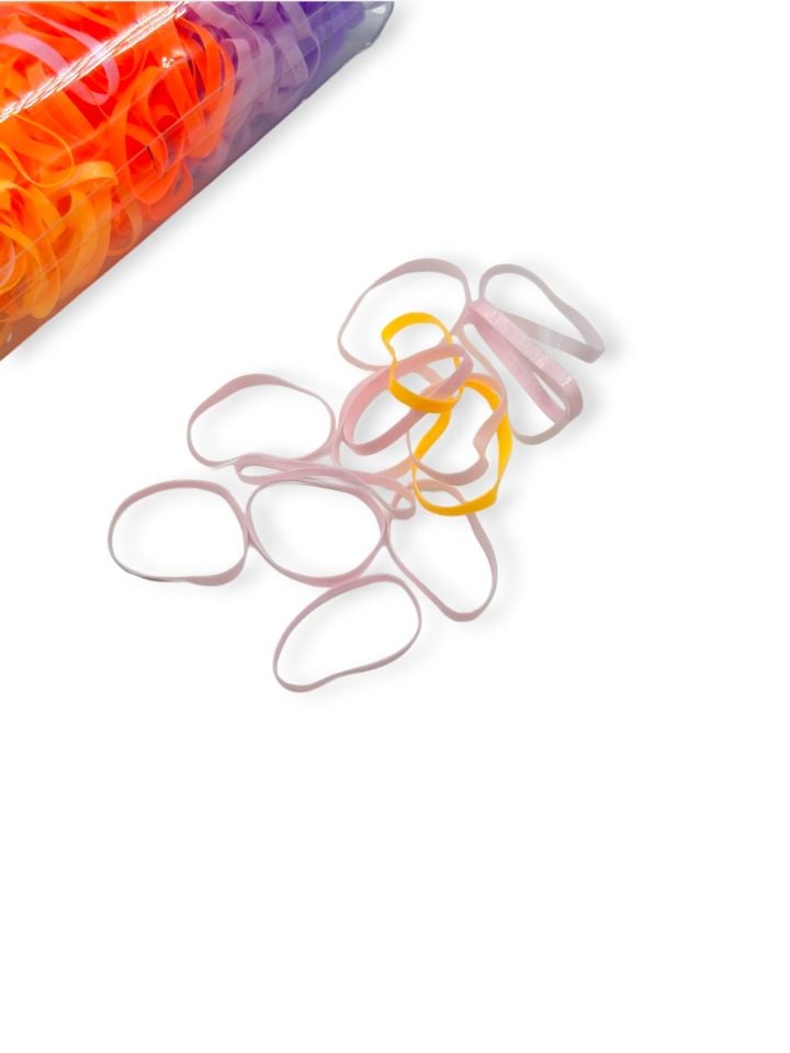 Büyük Perma Lastik Toka 12 Lİ PAKET NEON