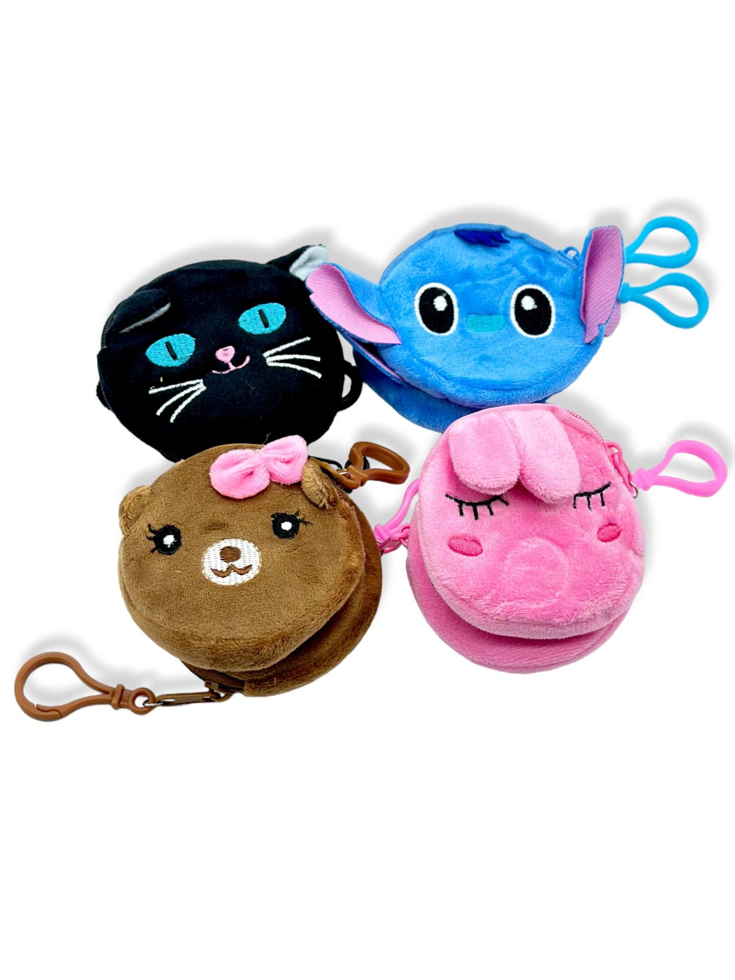 Peluş Hayvan Desenli Cüzdan Anahtarlık
