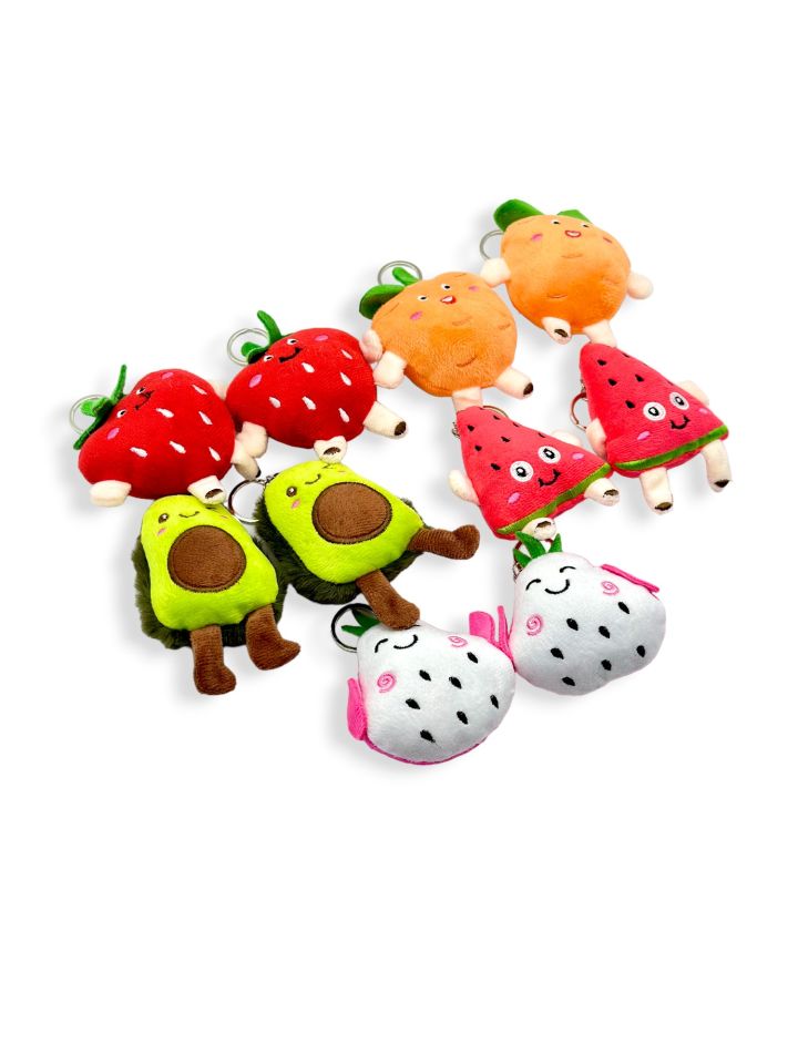 Peluş Meyve Desenli  Anahtarlık