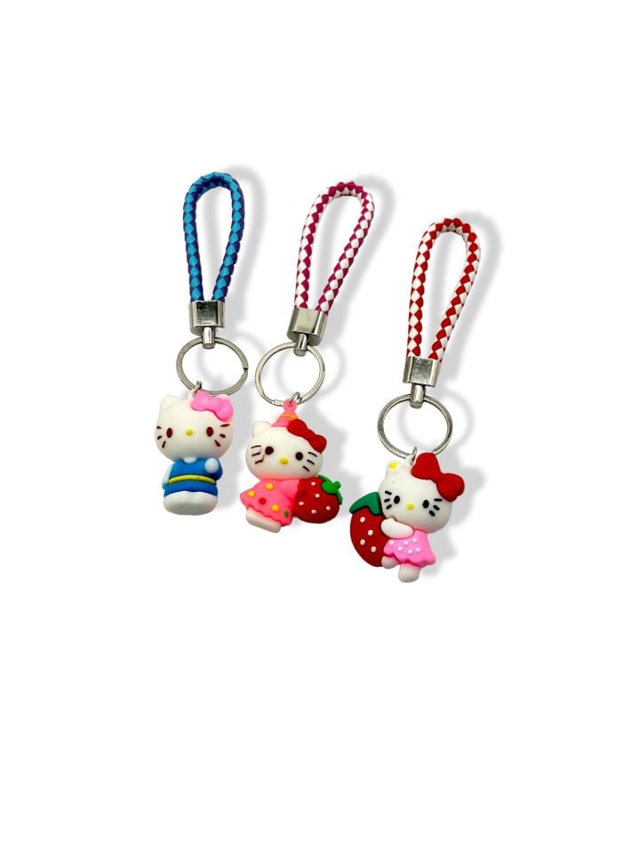 Hello Kitty Deri İpli Anahtarlık