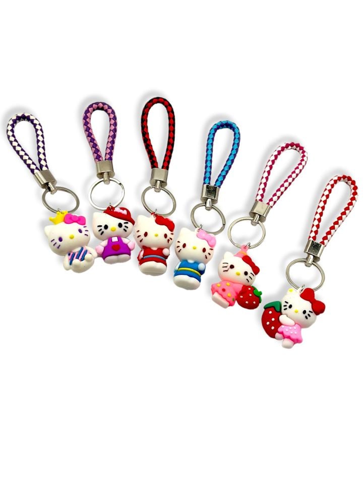 Hello Kitty Deri İpli Anahtarlık